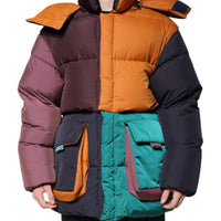 Dolce & Gabbana Multicolor Quilted Hooded Puffer Jacket