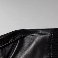 Dolce & Gabbana Black Leather Full Zip Biker Blouson Jacket