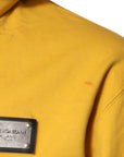 Dolce & Gabbana Yellow Logo Full Zip Hooded Sweatshirt Sweater