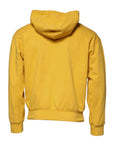 Dolce & Gabbana Yellow Logo Full Zip Hooded Sweatshirt Sweater