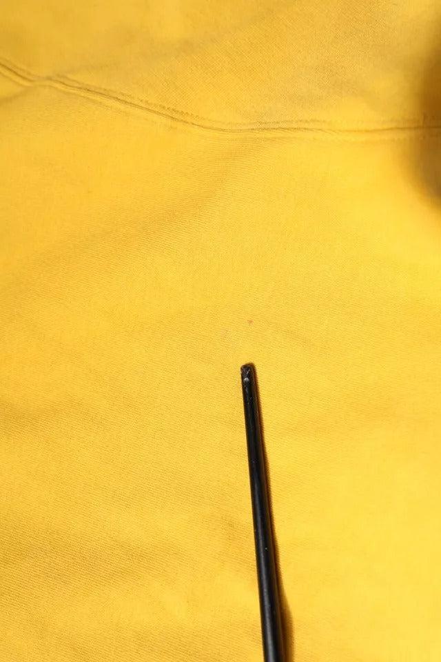 Dolce &amp; Gabbana Yellow Logo Full Zip Hooded Sweatshirt Sweater