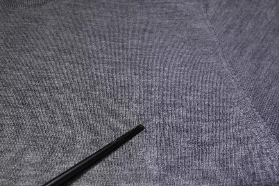 Dolce &amp; Gabbana Gray Cashmere Crew Neck Pullover Sweater