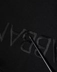 Dolce & Gabbana Black Nylon Logo Crew Neck Pullover Sweater