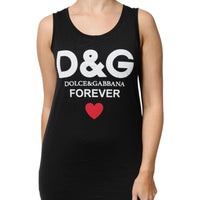 Dolce & Gabbana Black White DG Logo Sleeveless Tank Top