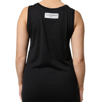 Dolce & Gabbana Black White DG Logo Sleeveless Tank Top