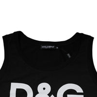 Dolce & Gabbana Black White DG Logo Sleeveless Tank Top