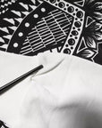 Dolce & Gabbana White Black Printed Cotton Sweatshirt Sweater