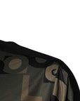 Dolce & Gabbana Army Green Polyester Logo Full Zip Sweater