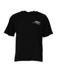 Dolce & Gabbana Black Amore Leopard Cotton Crew Neck T-shirt