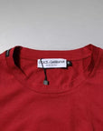 Dolce & Gabbana Red DG Logo Cotton Crew Neck T-shirt