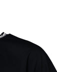 Dolce & Gabbana Dark Blue Logo Crown Cotton Crew Neck T-shirt
