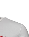 Dolce & Gabbana White Cotton Logo Floral Crew Neck T-shirt