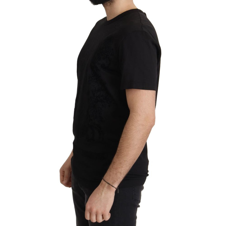 Dolce & Gabbana Black Cotton T-Shirt