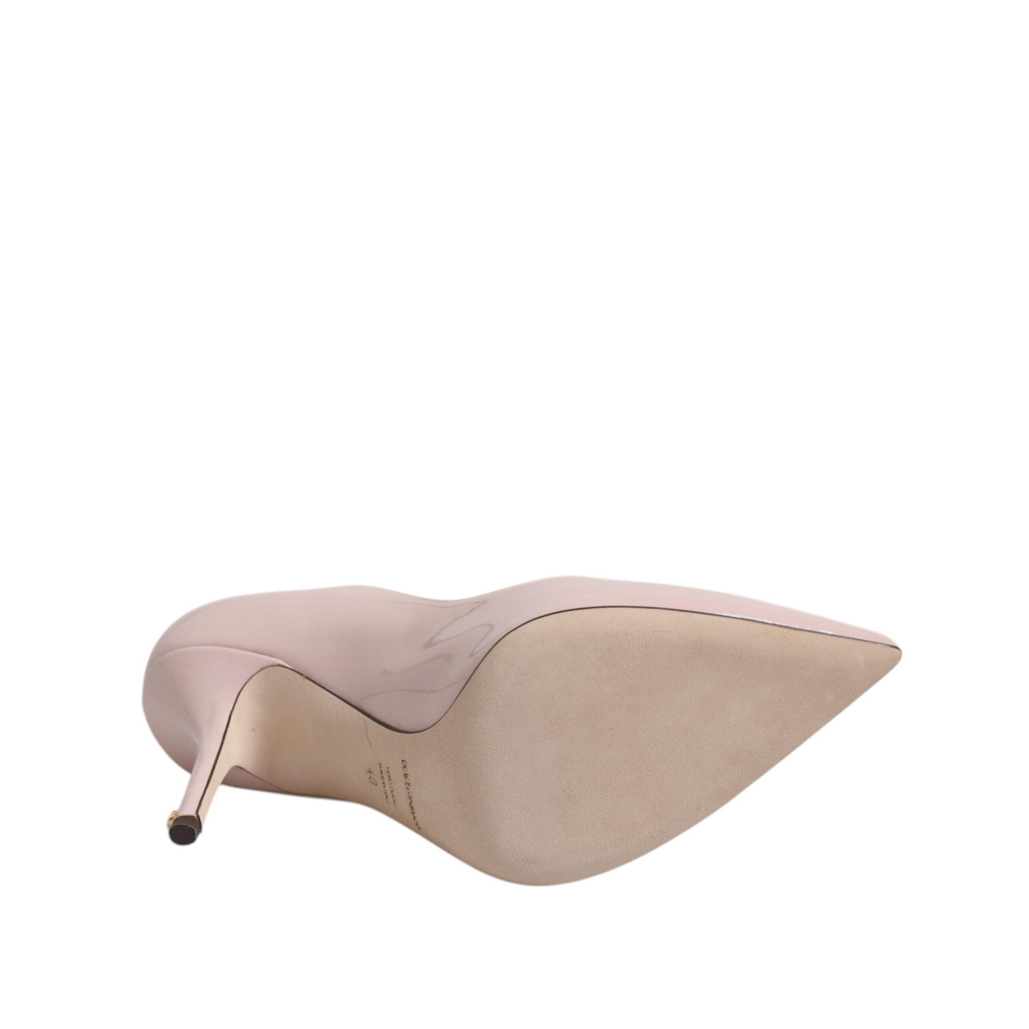 Dolce &amp; Gabbana Pink Patent Leather Stiletto Heel Pumps Shoes