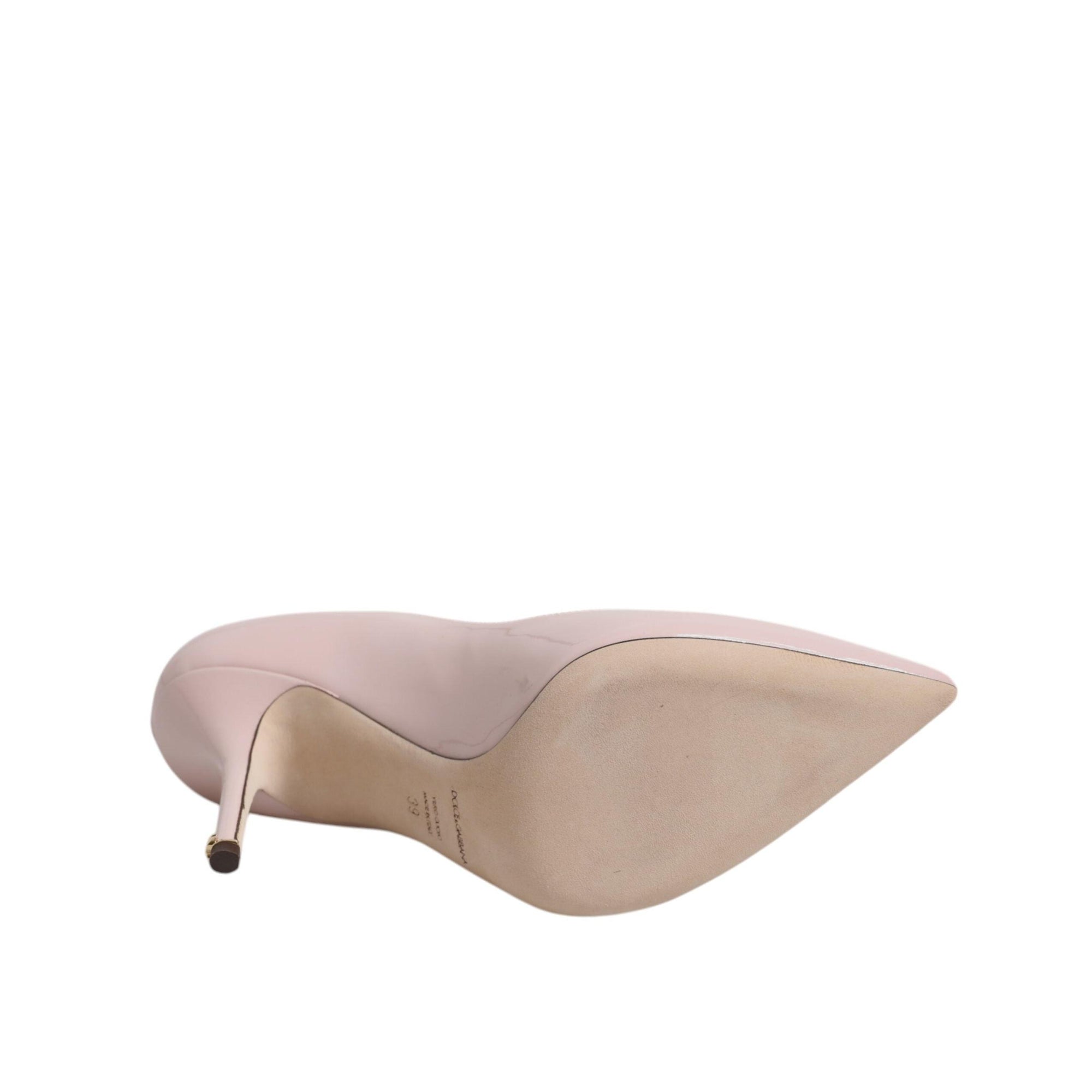 Dolce &amp; Gabbana Pink Patent Leather Stiletto Heel Pumps Shoes
