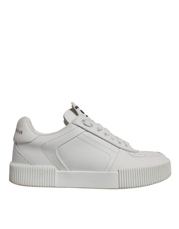 Dolce & Gabbana White Miami Leather Low Top Sneakers Shoes