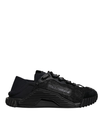 Dolce & Gabbana Black Nylon Low Top NS1 Sneakers Shoes