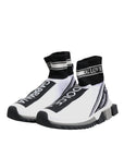 Dolce & Gabbana White Black Sorrento Socks Sneakers Shoes