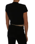 Dolce & Gabbana Chic Black Cropped Blazer Coat