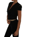 Dolce & Gabbana Chic Black Cropped Blazer Coat