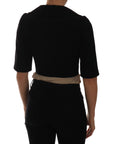 Dolce & Gabbana Chic Black Cropped Double Breasted Blazer