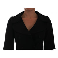 Dolce & Gabbana Chic Black Cropped Double Breasted Blazer