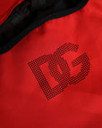 Dolce & Gabbana Red Logo Polyester Wide Brim Balaclava Hat