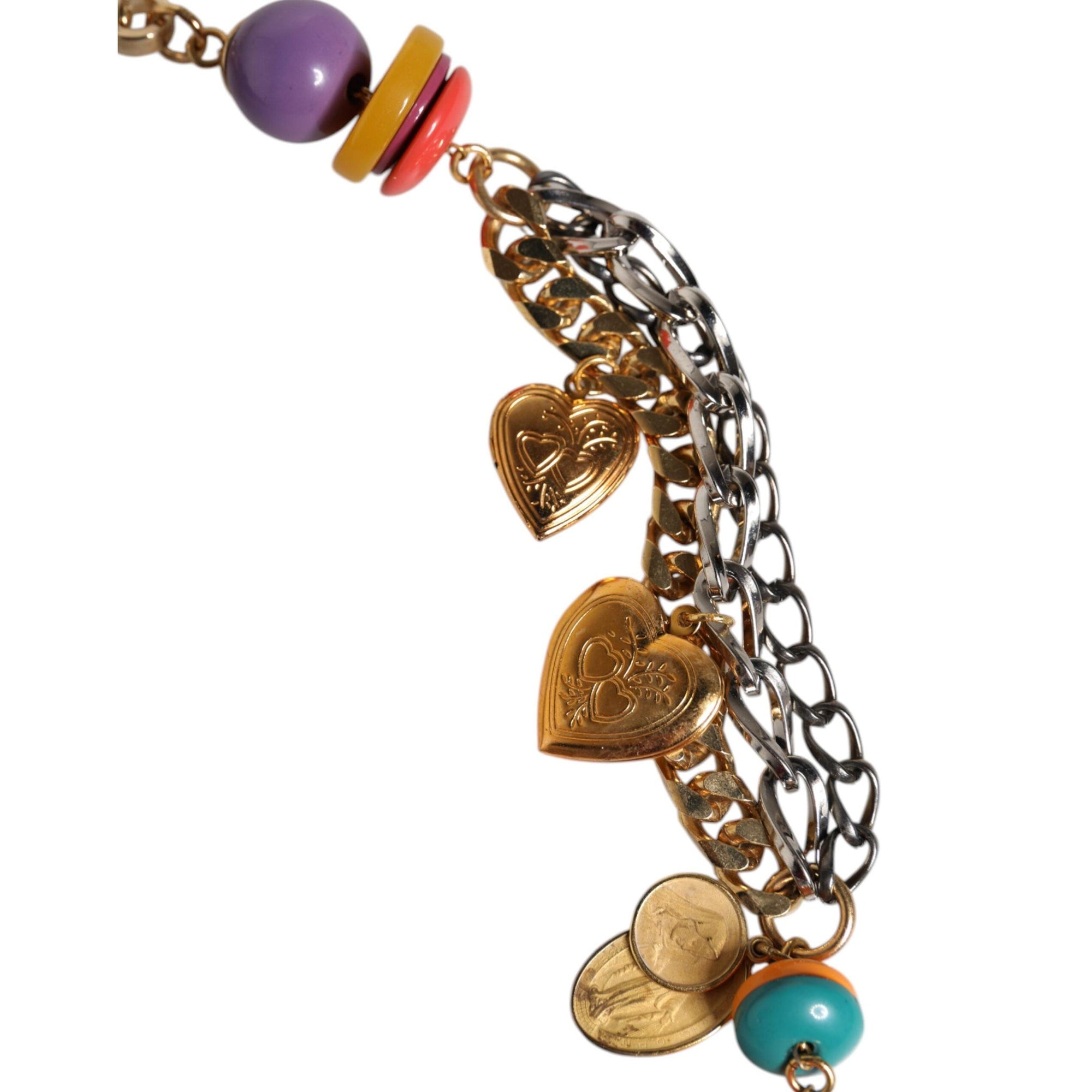 Dolce &amp; Gabbana Multicolor Embellished Waist Chain Belt