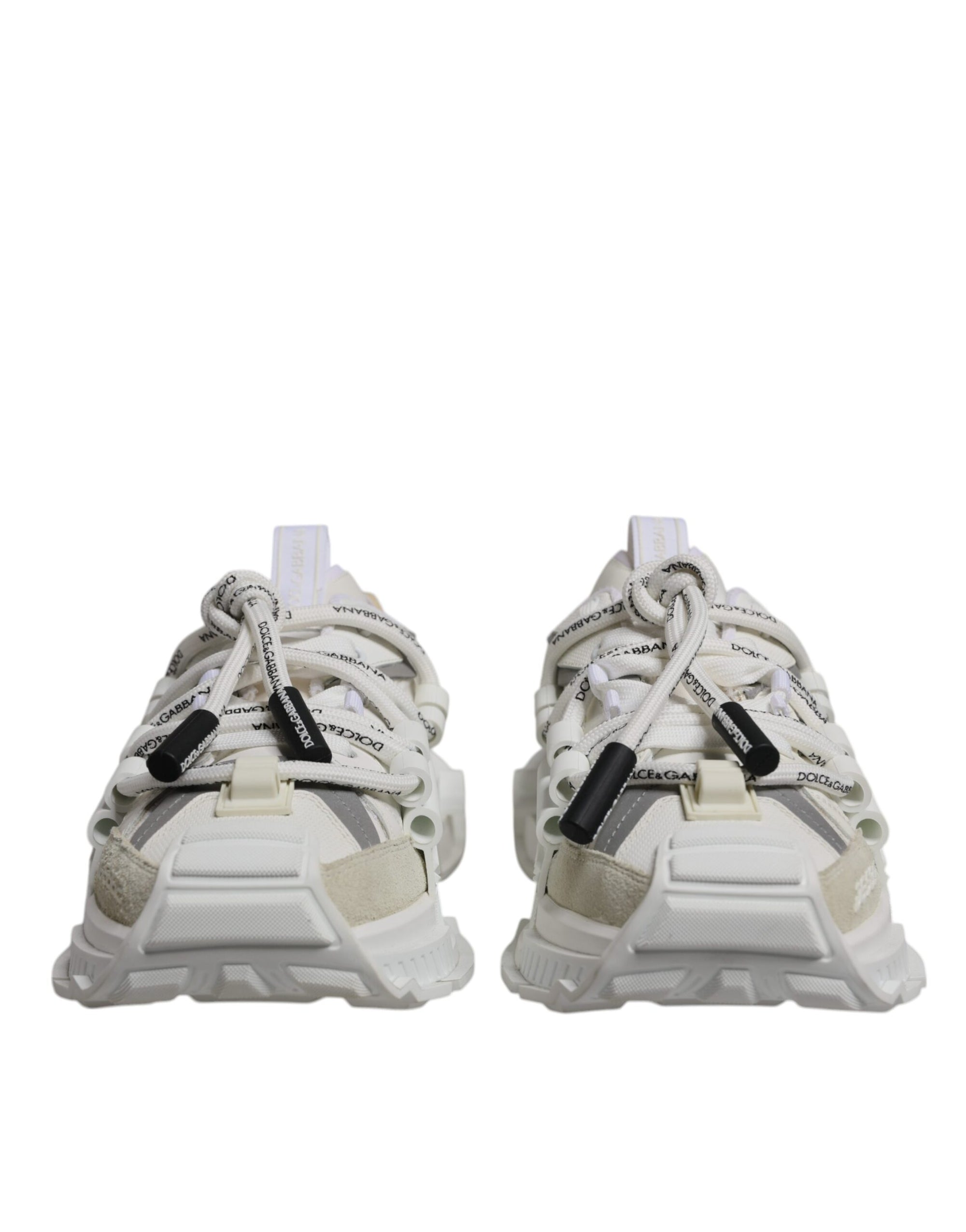 Dolce &amp; Gabbana White Nylon Low Top Space Sneakers Shoes
