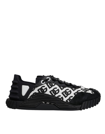 Dolce & Gabbana Black Logo Lace Up Low Top NS1 Sneakers Shoes