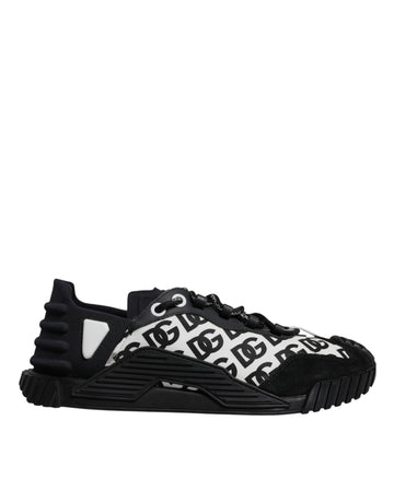 Dolce & Gabbana Shoes Black Logo Lace Up Low Top NS1 Sneakers