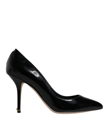 Dolce & Gabbana Black Patent Leather High Heels Pumps Shoes