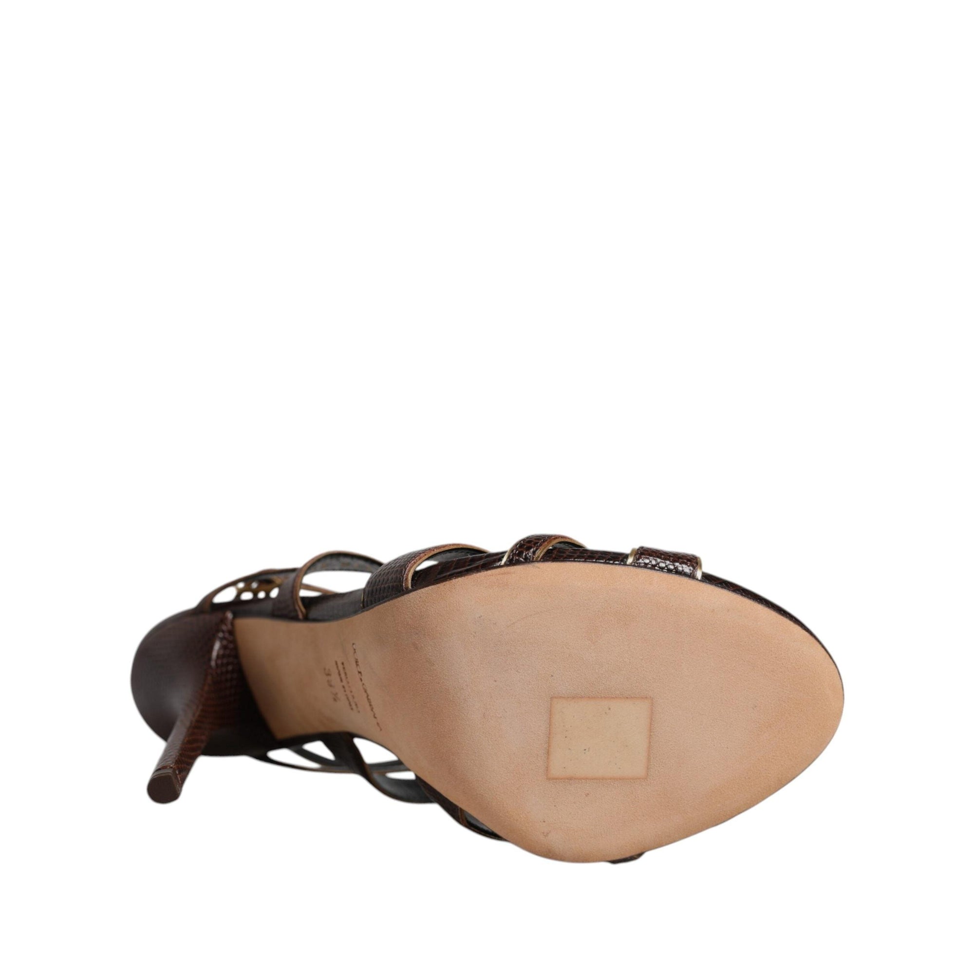 Dolce &amp; Gabbana Bordeaux Ankle Strap Heels Sandals Shoes
