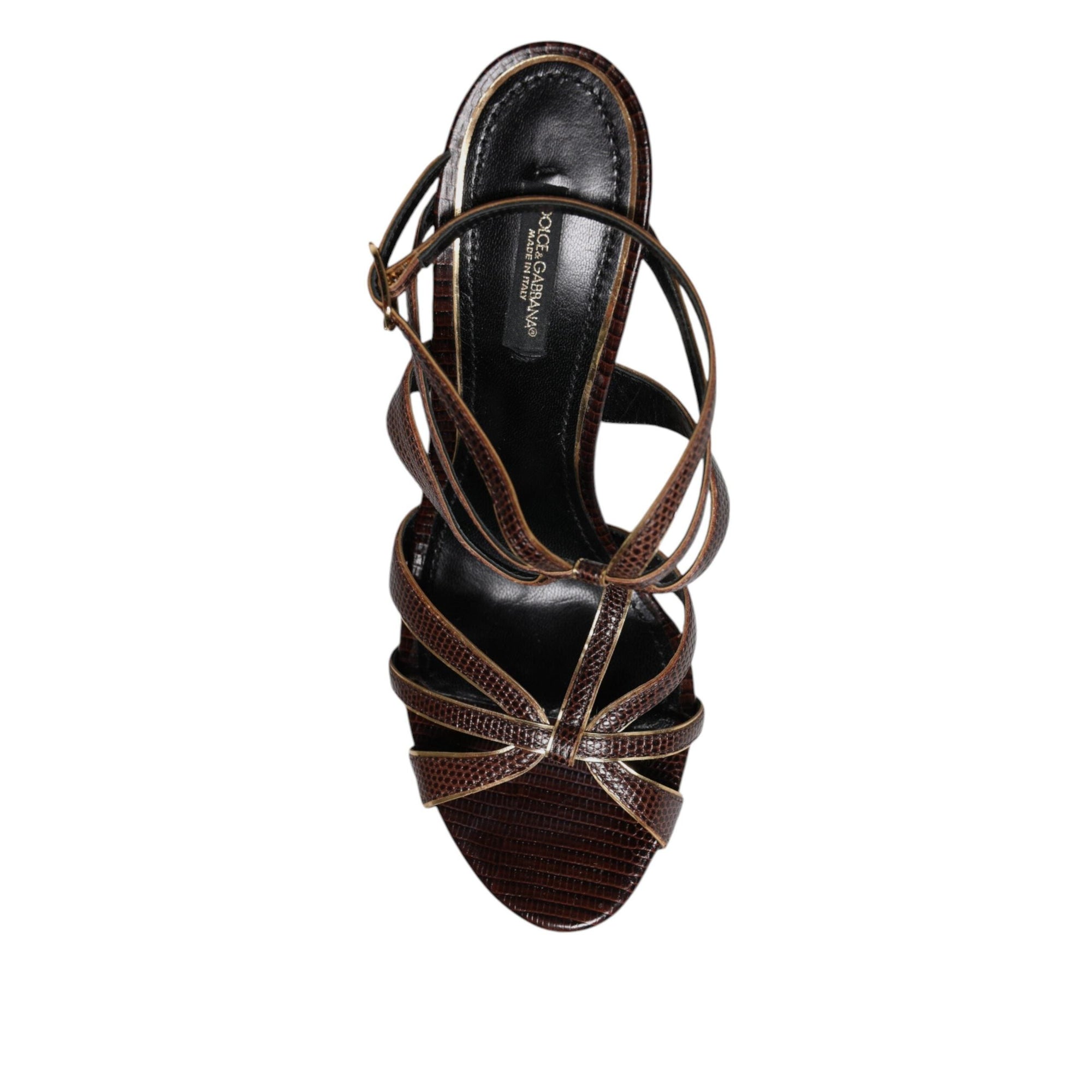 Dolce &amp; Gabbana Bordeaux Ankle Strap Heels Sandals Shoes