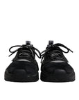 Dolce & Gabbana Black Leather Daymaster Low Top Sneaker Shoes