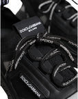 Dolce & Gabbana Black Leather Daymaster Low Top Sneaker Shoes
