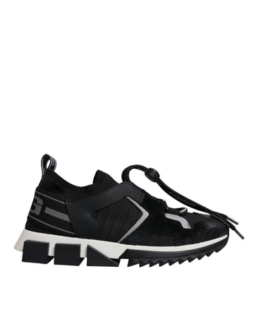 Dolce & Gabbana Black Mesh Sorrento Trekking Sneakers Shoes