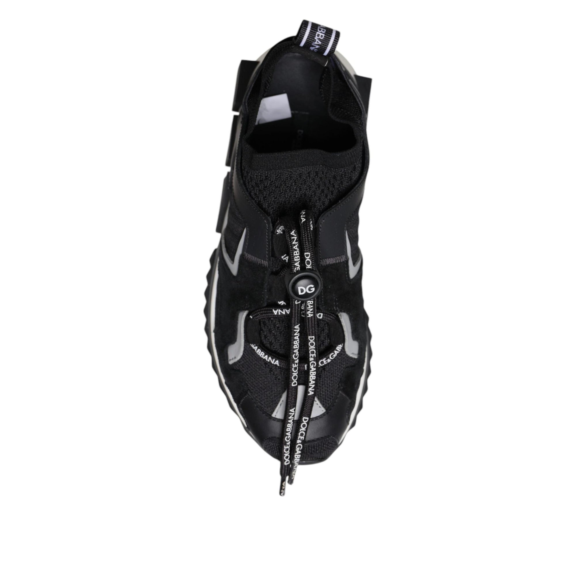 Dolce &amp; Gabbana Black Mesh Sorrento Trekking Sneakers Shoes