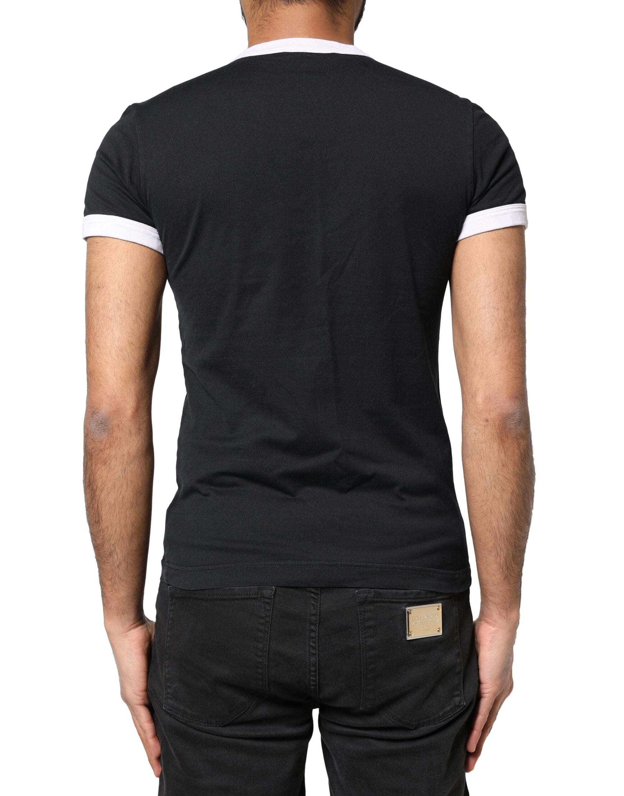 Dolce &amp; Gabbana Black Sicilia Crew Neck Short Sleeve T-shirt