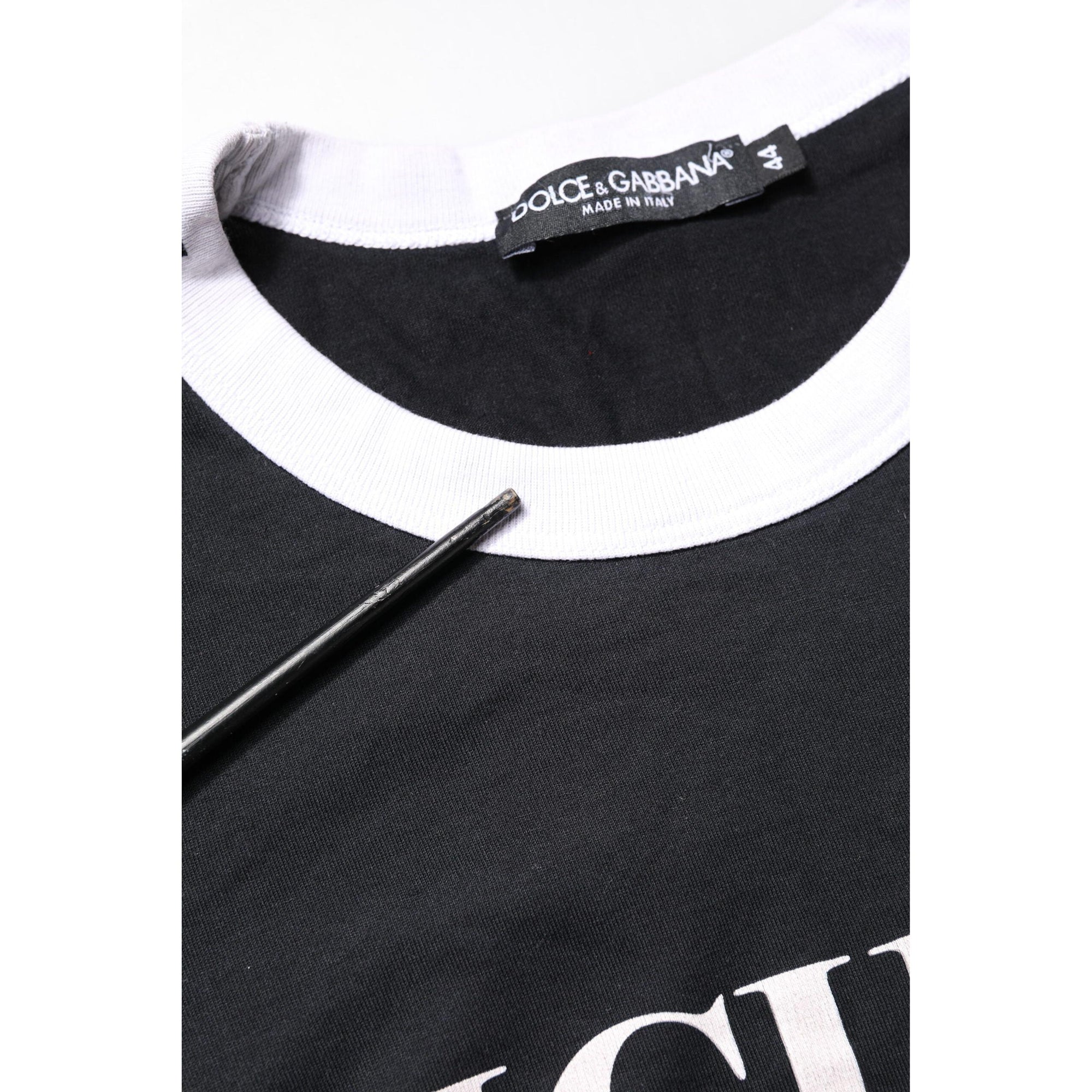Dolce &amp; Gabbana Black Sicilia Crew Neck Short Sleeve T-shirt