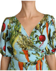 Dolce & Gabbana Vegetable Print Silk Top Extravaganza