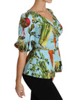 Dolce & Gabbana Vegetable Print Silk Top Extravaganza
