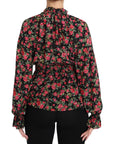 Dolce & Gabbana Elegant Black Floral Silk Shirt