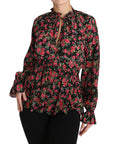 Dolce & Gabbana Elegant Black Floral Silk Shirt
