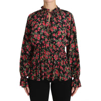 Dolce & Gabbana Elegant Black Floral Silk Shirt