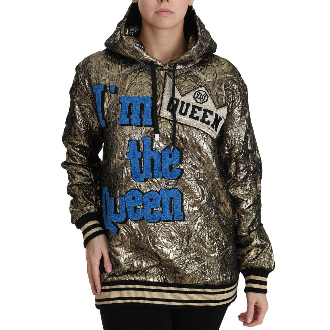 Dolce & Gabbana Im The Queen Multicolor Hoodie Sweatshirt