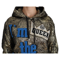 Dolce & Gabbana Im The Queen Multicolor Hoodie Sweatshirt