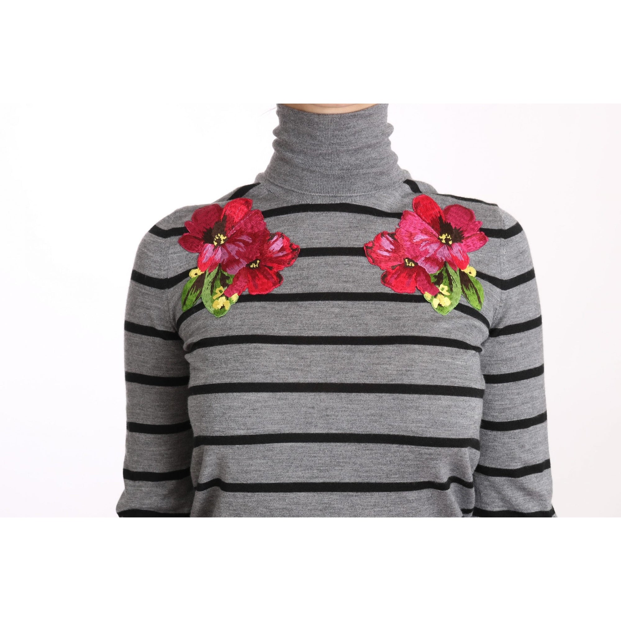 Dolce &amp; Gabbana Elegant Embroidered Cashmere-Silk Sweater