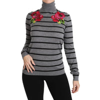 Dolce & Gabbana Elegant Embroidered Cashmere-Silk Sweater