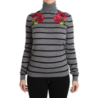 Dolce & Gabbana Elegant Embroidered Cashmere-Silk Sweater